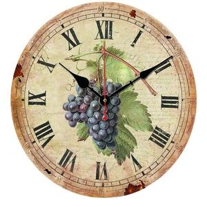 Moonluna Round Grape Farmhouse Wall Clock
